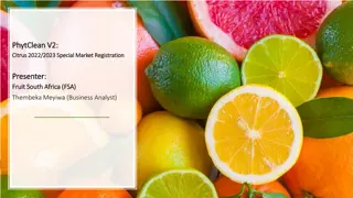 PhytClean.V2 Citrus 2022/2023 Special Market Registration Update