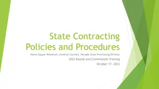 State Contracting Policies and Ethical Considerations