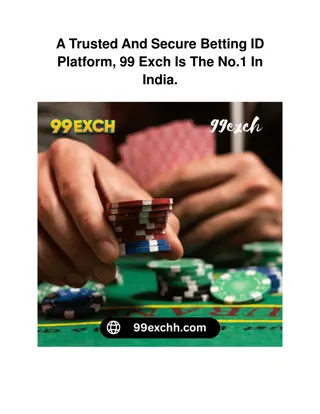 A Trusted And Secure Betting ID Platform, 99 Exch Is The No.1 In India.