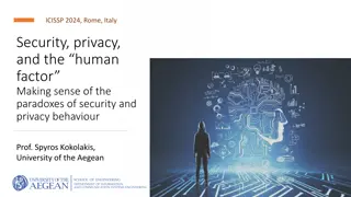 Security, Privacy, and Human Behavior: Navigating the Paradoxes