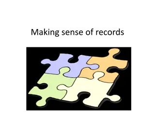 Effective Strategies for Making Sense of Records