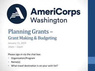 Grant Making and Budgeting Workshop - January 11, 2024