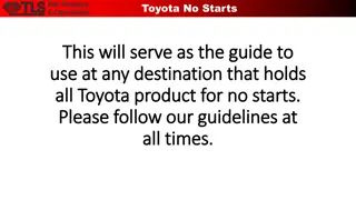 Toyota Rail Strategy: Operations Guide for Vehicle Maintenance