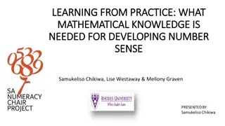 Developing Mathematical Knowledge for Teaching in South Africa