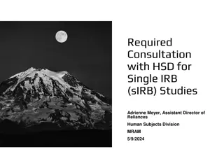 Guidance on Single IRB (sIRB) Consultation for Multi-Institutional Studies