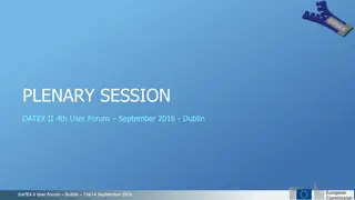 DATEX II User Forum Dublin - September 2016