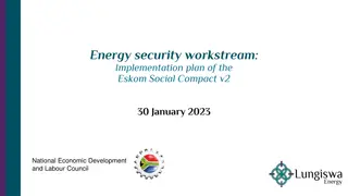 Implementation Plan of Eskom Social Compact - Energy Security Workstream