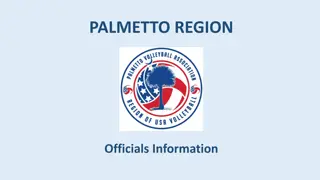 Palmetto Region Officials Information and Registration Details