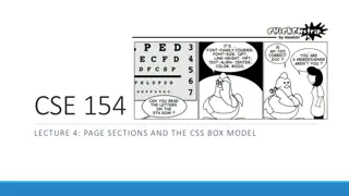 Page Sections and CSS Box Model