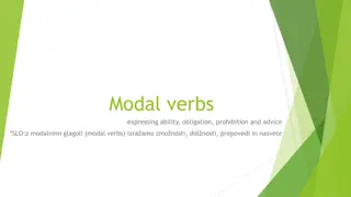 Modal Verbs for Ability, Obligation, Prohibition, and Advice