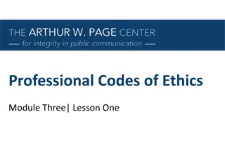 Professional Codes of Ethics