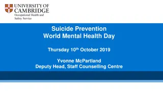 Suicide Prevention Initiatives at the Staff Counselling Centre