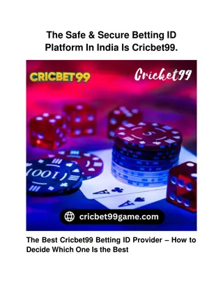 The Safe & Secure Betting ID Platform In India Is Cricbet99