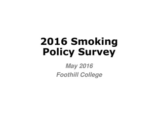 Insights from 2016 Smoking Policy Survey at Foothill College