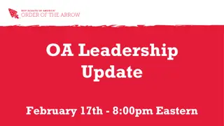 OA Leadership Update: February 17th Agenda Highlights