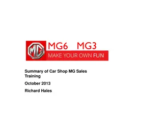 MG6 and MG3 Car Shop Sales Training Overview