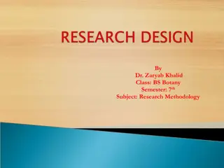 Research Design in Botany: An Overview