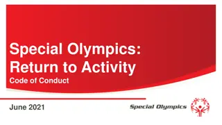 Special Olympics Return to Activity Code of Conduct