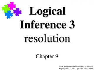 Logical Inference: Resolution in First-Order Logic