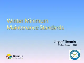 Winter Minimum Maintenance Standards & Road Classification in Ontario