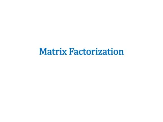 Matrix Factorization for Latent Factor Recovery