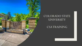 The Clery Act and CSA Responsibilities at Colorado State University