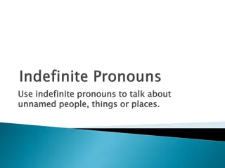 Indefinite Pronouns in English