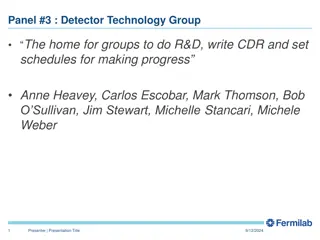 Detector Technology Group: Research & Development Strategies