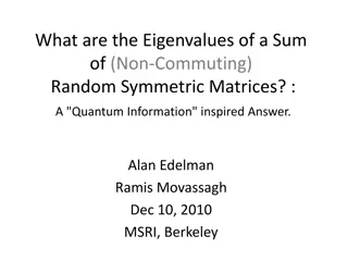 Eigenvalues in Quantum Information