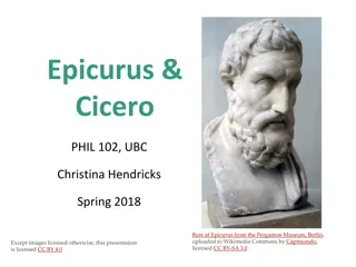 Philosophy in Ancient Greece: Epicurus and Cicero