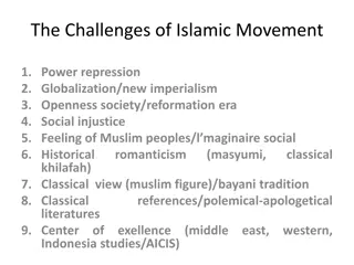 Challenges Faced by the Islamic Movement: A Comprehensive Overview