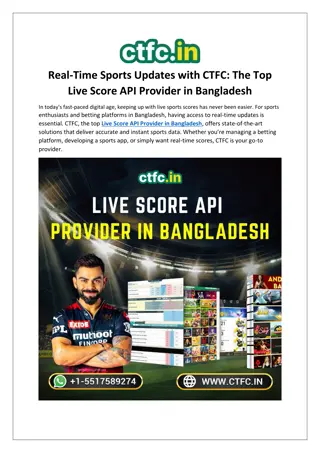 Real-Time Sports Updates with CTFc's Live Score API