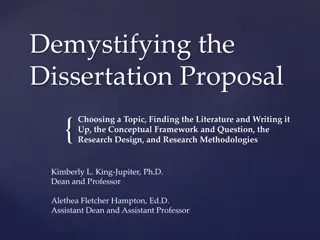 Navigating the Dissertation Proposal Process: From Choosing a Topic to Research Methodologies