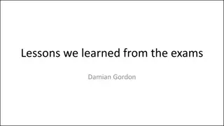 Key Learnings from Exams: Algorithm Strategies & Representations