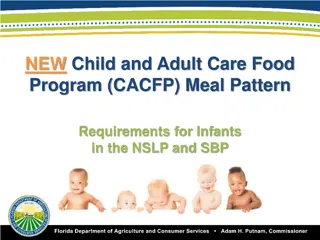 New Infant Meal Pattern Requirements in the CACFP for NSLP and SBP