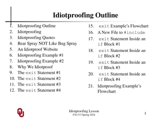 Understanding Idiotproofing in Programming