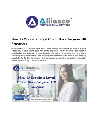 How to Create a Loyal Client Base for your HR Franchise