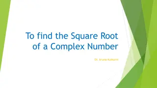 Finding Square Roots of Complex Numbers