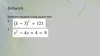 Algebraic Equations and Quadratic Functions Exploration