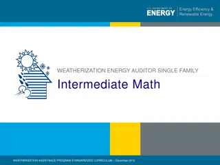 Weatherization Energy Auditor Single Family - Intermediate Math Curriculum