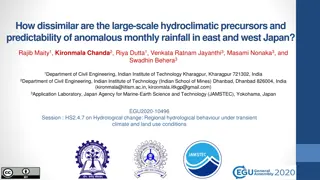 Hydroclimatic Precursors and Rainfall Predictability in East and West Japan