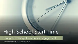 Thoughts on Shifting to a Later High School Start Time in Syosset Central School District