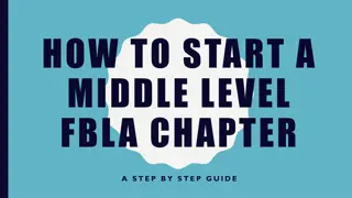 Starting a Middle Level FBLA Chapter - A Step-by-Step Guide