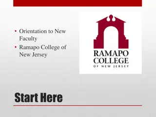 Essential Information for New Faculty at Ramapo College of New Jersey