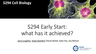 Achievements of S294 Cell Biology Early Start Program