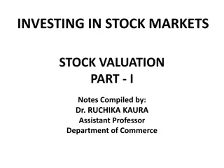 Stock Valuation: Key Concepts and Approaches