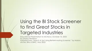 Using the BI Stock Screener for Targeted Industry Stock Analysis