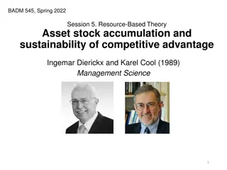 The Importance of Asset Stock Accumulation for Sustainable Competitive Advantage