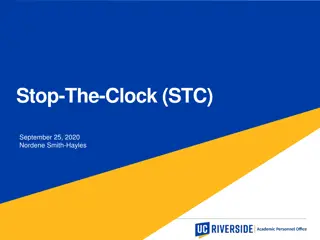 Stop-The-Clock (STC) Policy in Academic Personnel Offices