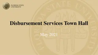 May 2021 Disbursement Services Town Hall Meeting Updates